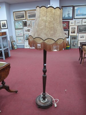 Lot 1614 - XX Century Standard Lamp, with a reeded column...