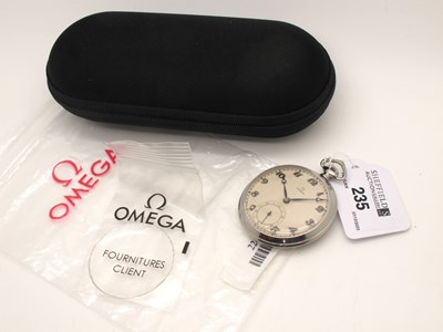 Lot 140 - Omega; An Openface Pocket Watch, the signed...