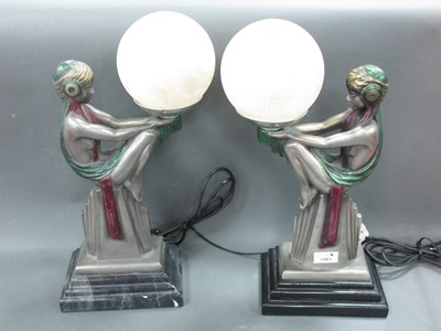 Lot 1261 - A Pair of Reproduction Art Deco Style Table...