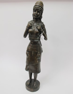 Lot 1227 - A XX Century Bronzed Model of a Peasant Young...