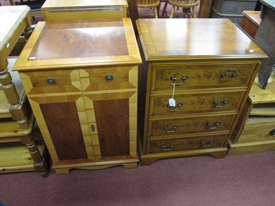 Lot 1546 - Yew Wood Cabinet, together with one other yew...