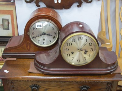 Lot 1576 - Edwardian Inlaid Mahogany Mantel Clock, with...