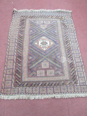 Lot 1578 - Middle Eastern Wool Tassled Rug, with allover '...