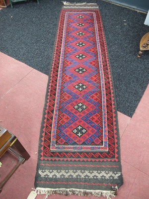 Lot 1558 - Middle Eastern Wool Tassled Runner, with...