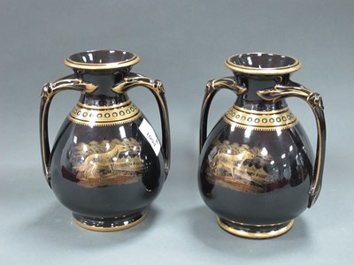 Lot 1094 - A Pair of Late XIX Century Pottery Vases, of...