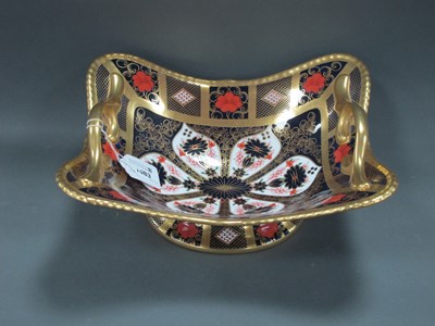 Lot 1083 - A Royal Crown Derby Porcelain Basket, of...