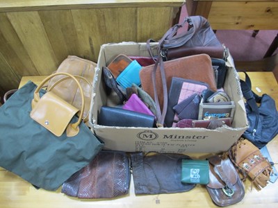 Lot 1134 - Leather Pouch, purses, bags, etc:- One Box