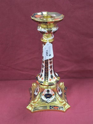 Lot 1088 - A Royal Crown Derby Porcelain Candlestick, the...