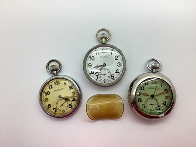 Lot 133 - Jaeger LeCoultre; A G.S.T.P. Military Openface...