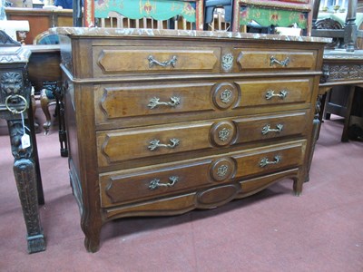 Lot 1572 - An Early XX Century Continental Oak Chest of...