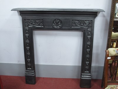 Lot 1512 - A XIX Century Cast Iron Fire Surround, with...