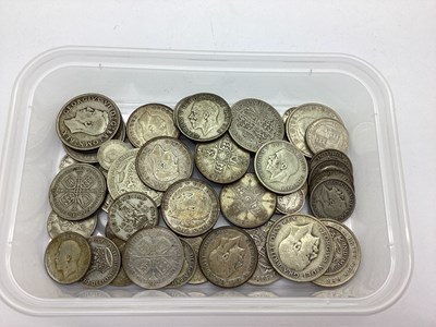 Lot 77A - GB Pre 1947 Silver Coins, Half Crowns, Florins,...