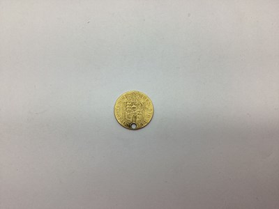 Lot 130A - 1817 George III Gold Half Sovereign, hole damage.