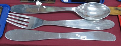 Lot 1364 - Aluminium Wall Display Cutlery - fork, spoon...