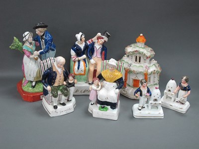 Lot 1063 - A XIX Century Staffordshire Figure Group...