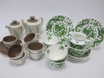 Lot 1047 - A Poole Pottery Feather Drift and Brown Coffee...