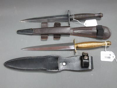 Lot 1189 - Two Fairburn Sykes Commando Style Knives, both...