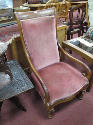 Lot 1589 - XIX Century Mahogany Nursing Chair, with...