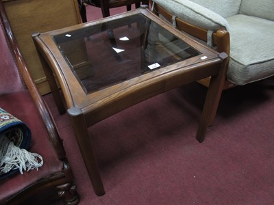 Lot 1590 - Ercol Coffee Table, with glass on half-round...