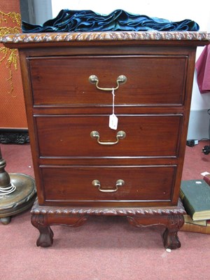 Lot 1615 - Mahogany Stained Hardwood Bedside Table, with...