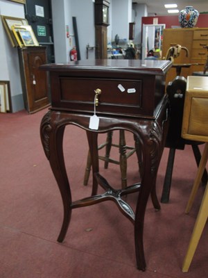 Lot 1606 - Mahogany Stained Hardwood Sidetable, with...