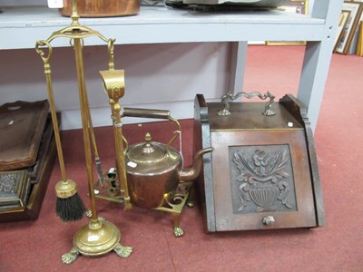 Lot 1464 - XIX Century Copper Kettle, XIX Century brass...