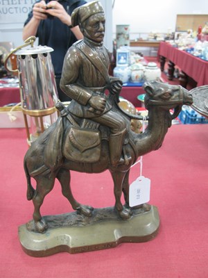 Lot 1436 - XIX Century Bronzed Cast Iron General Gordon...