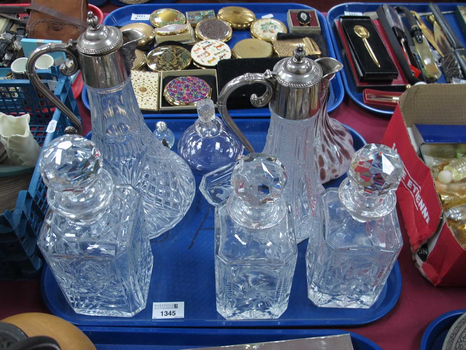 Lot 1345 - Pair of Decanters, one other decanter,...