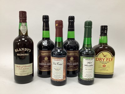 Lot 1431 - Sherry - Blandy's Madeira, Harveys Copper...