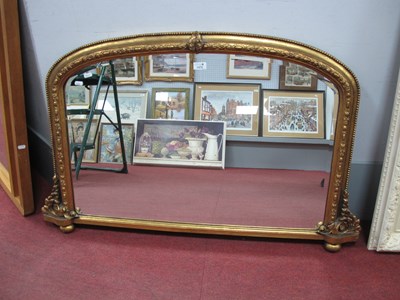 Lot 1472 - XIX Century Style Overmantle Mirror, with...