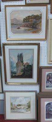 Lot 1513 - M. Bath? Watercolour Country Scene of a Bridge...