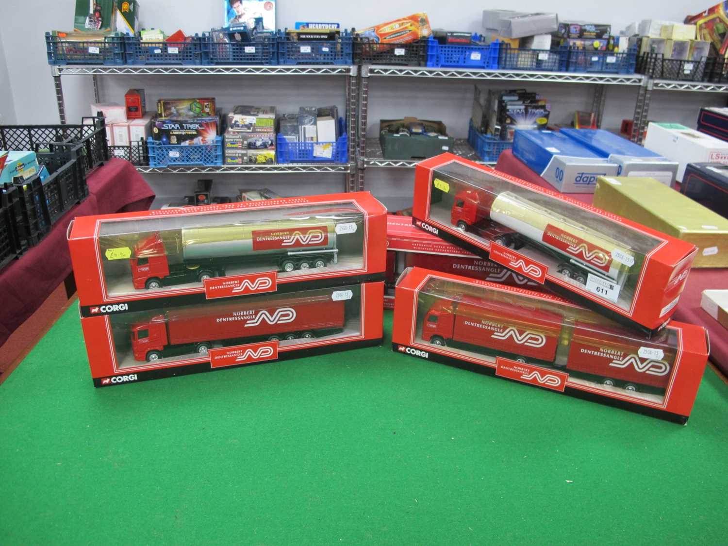 Lot 611 - Five Corgi diecast model commercial vehicles...