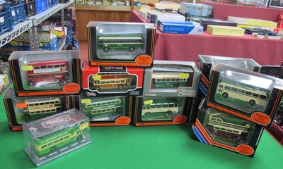 Lot 490 - Twelve 1:76th Scale diecast model buses by EFE,...