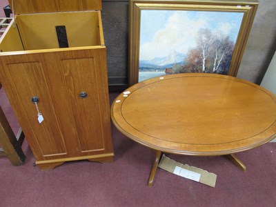 Lot 1557 - Oval Shaped Coffee Table, together with a...