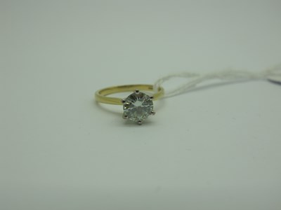 Lot 272 - A Modern 18ct Gold Moissanite Single Stone...