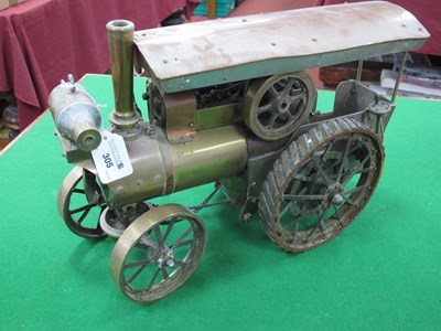 Lot 305 - All Brass "Live Steam" Kit Built Steam Tractor...