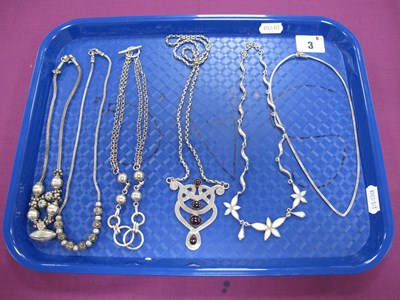 Lot 3 - A Small Selection of "925" and Other Necklaces,...