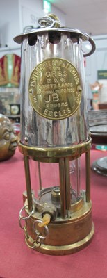 Lot 1437 - Eccles Miners Lamp Type GR6S, 25cm high.