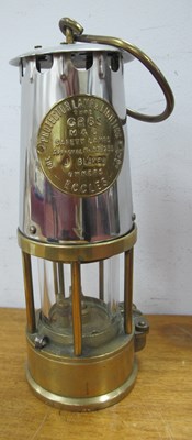 Lot 1435 - Eccles Miners Lamp Type GR6S, 25cm high.