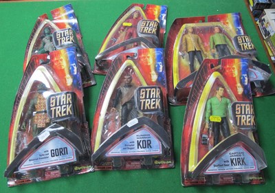 Lot 448 - Six Carded Star Trek Plastic Model Action...