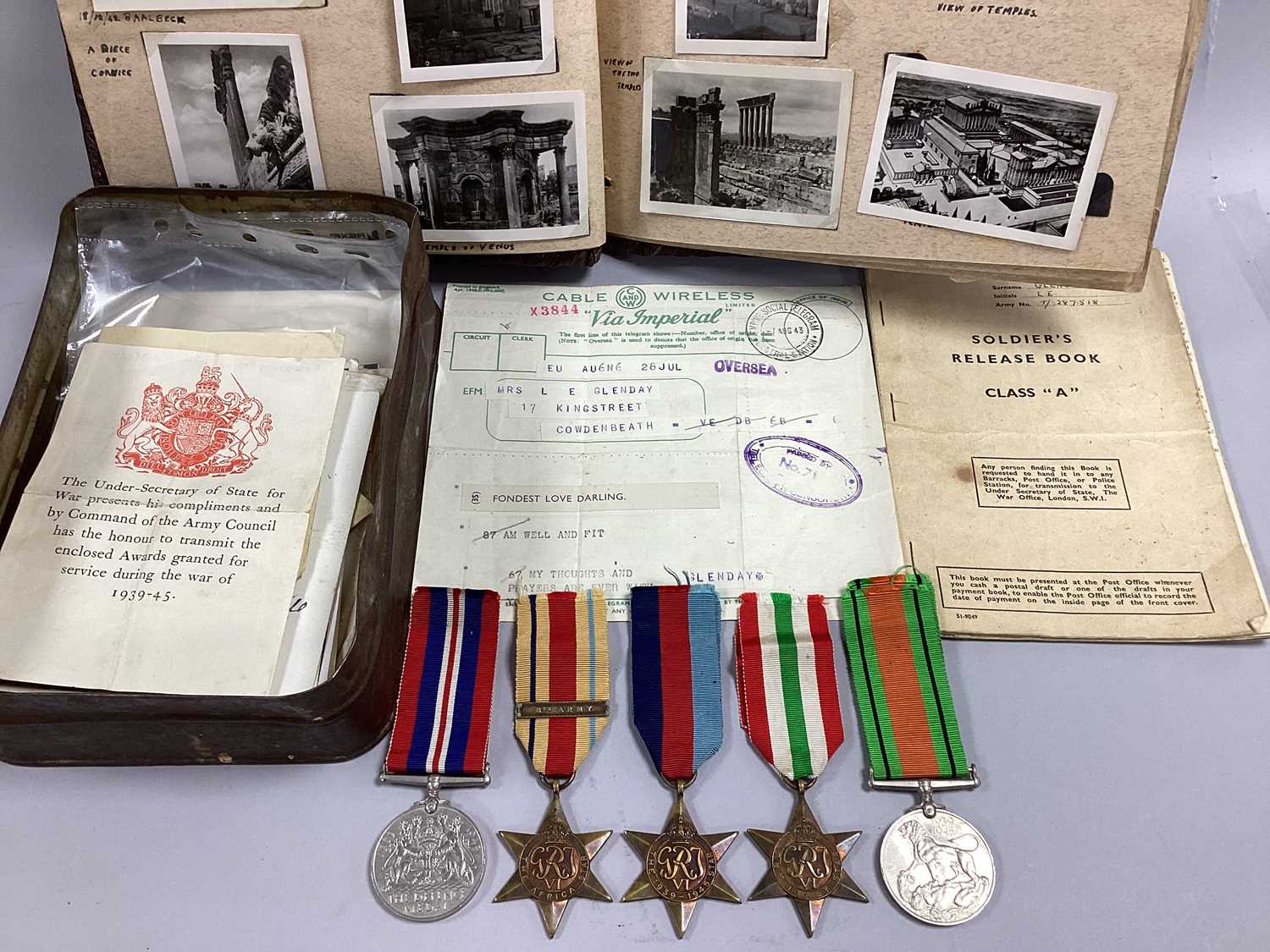 Lot 850 - WWI 1939-45 Star, Africa Star, Italy Star,...