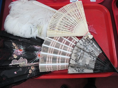 Lot 1247 - Fans - painted, feather, marbalette, pierced,...