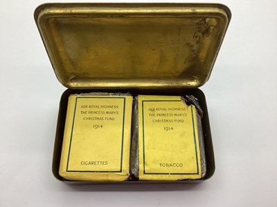 Lot 801 - WW1 1914 Princess Mary gift fund brass box...
