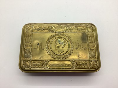 Lot 801 - WW1 1914 Princess Mary gift fund brass box...