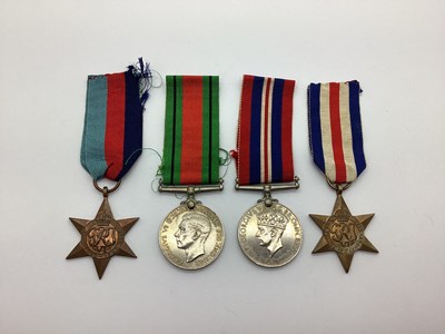 Lot 830 - WW2 British Medals in box comprising 1939-1945...