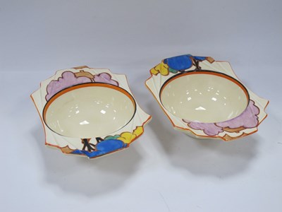 Lot 1255 - Clarice Cliff Bizarre 'Balloon Trees' Two...