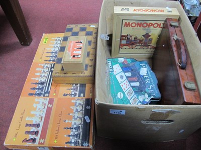 Lot 1145 - Chess, Madon, wooden, draughts, poker set,...