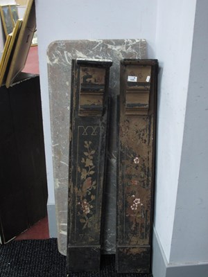 Lot 1529 - Early XX Century Fire Place Slate Uprights and...