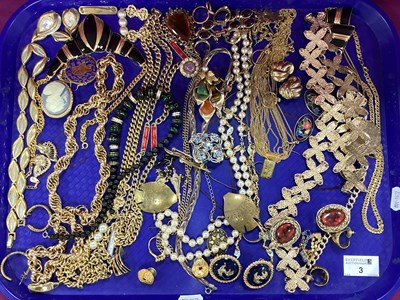Lot 3 - A Selection of Gilt Coloured Costume Jewellery,...