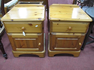 Lot 1577 - A Pair of Ducal Bedside Cabinets, each with a...